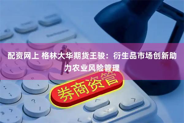 配资网上 格林大华期货王骏：衍生品市场创新助力农业风险管理